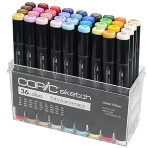 LIMITED EDITION COPIC 25th ANNIVERSARY SKETCH PEN SET 36 PENS