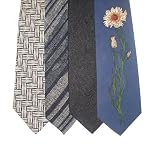 Neck Tie Lot of 4 Mens Assorted Patterned Neckties