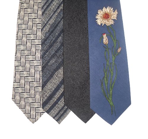 Neck Tie Lot of 4 Mens Assorted Patterned Neckties
