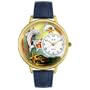 Whimsical Watches Unisex G0140004 Dolphin Blue Leather Watch