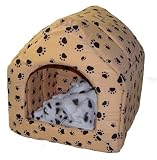 Eigenschaften WILMA Heimtierprodukte  / WILMA Kuschelhöhle Gr. L 42 x 38cm Beige/Pfote #2093L