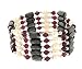 Fresh Water Pearl Magnetic Wrap Bracelet/Necklace/Anklet Lariat - Purple - 36'' in Length