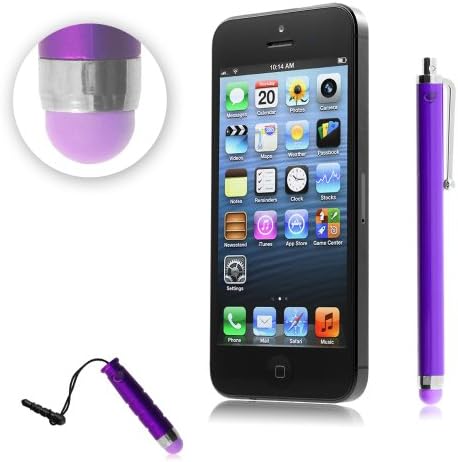 Chromo Inc Newest Trend in Stylus Pen - "All-Purple" Fashion Styli Set. These are Color Matched Monochrome Stylus. Purple Full Size and Mini Micro Stylus Pen with color matched Body & Tip Color for use with the iPhone iPad Kindle Galaxy Note Nook iPod Touch Android