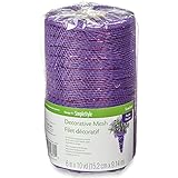 FloraCraft, Decorative Mesh, 6-Inch by 10-Yard Length, Purple with Mettalic Strands