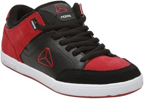 Axion Mandela Skate Shoe - Men's Black/Red/White Suede/Action Leather, 12.0