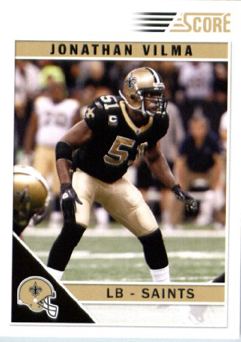 2011 Score Football Card # 181 Jonathan Vilma - New Orleans Saints - NFL Trading Card In a Protective Screwdown Case!
