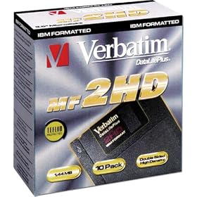 Verbatim 3.5In HD 1.44MB Pre-Fmt IBM Teflon Coated Datalife+ 10-Pack