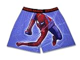 Boy's SPIDER-MAN Boxer Blue Shorts w/ Watch. Spiderman Cotton. Size L Large