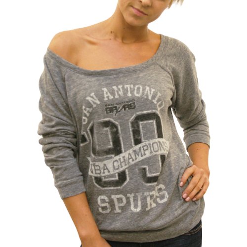 Junkfood San Antonio Spurs Off The Shoulder Womens Tri-Blend T-Shirt Extra Large