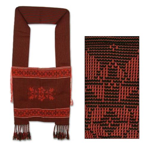 Cotton shoulder bag Crimson Wilderness
