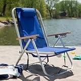 WearEver Steel Hi-Back Backpack Beach Chair Color - Royal Blue