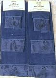 NEW 6 PIECE BECKY NAVY TOWEL SET