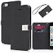 iphone 5c case, By Ailun,Wallet Case,PU Leather Case,Credit Card Holder,Flip Cover Skin[Black]