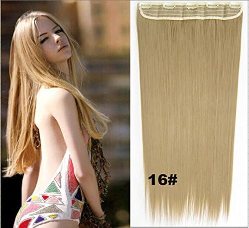 Songhui 24inch 130g Sexy Long straight One tone one piece 5Clips in Hair Extensions #16-dark honey blonde