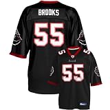 Reebok NFL Equipment Tampa Bay Buccaneers #55 Derrick Brooks Black Alternate Replica Football... at Reebok