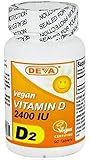Deva Nutrition Vegan D2 Vitamin D 2400 IU - 90 Tablets, Pack of 2