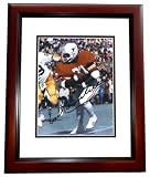Earl Campbell Autographed/Hand Signed Texas Longhorns 8x10 Photo MAHOGANY CUSTOM FRAME - 1977 Heisma