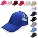 NeuFashion Ponycap Messy High Bun Ponytail Adjustable Mesh Trucker Baseball Cap Hat