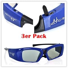 3 St�ck Hi-Shock Fashion 3D Brille Kino RealD TV zirkular polarisiert LG 42LX6500-CA,47LX6500-CA,55LX6500-CA,55LX9500 mit Infrarot 3D Synchrontechnik eingesetzt