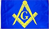  : Masonic (Gold) Flag - 3 foot by 5 foot Polyester (NEW)