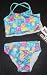 Toddler Girls 2 PC Tankini Swimsuit XX Back Aqua Confetti