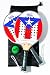 Sporting Goods : Puerto Rico Game Set- The Paddle Company - 2 paddles plus ball in mesh bag