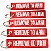 Rotary13B1 Remove to ARM - Key Chains - Red/White - 5pcs