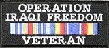 Operation Iraqi Freedom Veteran Patch, 4x2 inch, small embroidered iron on military patch Operation Iraqi Freedom Veteran Patch, 4x2 inch, small embroidered iron on military patch