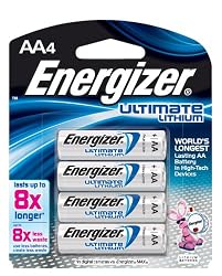 Energizer Ultimate L91BP-4 Lithium AA Batteries, Pack of 4