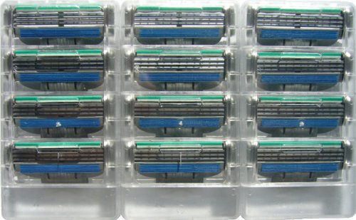 12 REFILL RAZOR BLADE CARTRIDGES FOR GILLETTE MACH3 TURBO