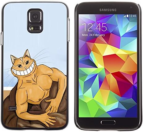 MOVEWAY (not for S5 Mini ) Smartphone Case Back Lovely Dog Picture Image Black Edge Cover For SAMSUNG GALAXY S5 SV SM-G900F - cat man superhero art drawing cartoon