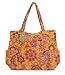 Vera Bradley Bali Gold Pleated Tote