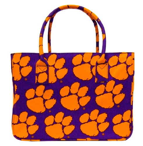 Clemson University Tigers Handbag Fabric Hand Bag Purse Gifts and Gift Ideas Bags For Ladies Women Girls Graduation Alumni or Fans Travelers and Animal Lovers