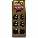 MERCURY マーキュリー 延長コード タップ スチール製 6口 ブラウン