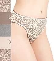 5 Pack Cotton Rich Assorted High Leg Knickers