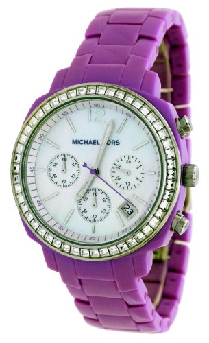 MICHAEL Michael Kors Watch, Womens Purple Plastic Bracelet MK5220