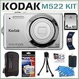 Kodak EasyShare M522 14MP Digital Camera with 4x Optical Zoom in Silver + 4 ....