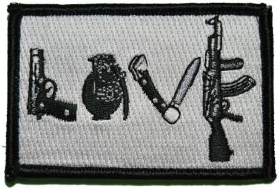 Love My Guns and Knives Morale Patch with velcro back