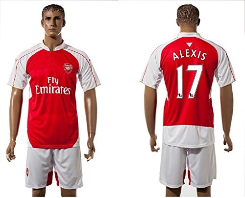 Arsenal Home Alexis #17 Kids Soccer Jersey And Shorts Youth Sizes (Y-Medium : 8 to 10 years)
