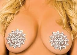 Silver and Clear Nipple Pasties