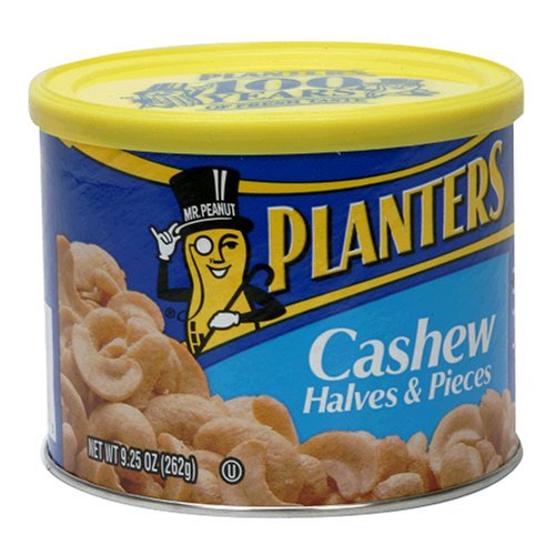 Planters Cashews, Halves and Pieces, 9.25-Ounce Canisters (Pack of 4) by Cashew Halves