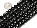 8mm round gemstone black obsidian beads strand 15