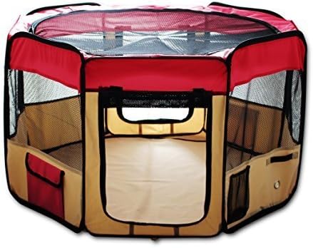 ESK Collection Dog Playpen Exercise, 45 Inch - Red by ESK Collection