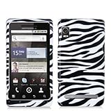 Black / White Zebra Design Crystal Hard Skin Case Cover for Motorola Droid  ....