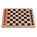 Solid Wood Checkers Set - Red & Black Traditional Style with Grooves for Wooden Pieces