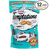 Whiskas Temptations Tempting Tuna Flavour Treats for Cats, 3-Ounce Pouches (Pack of 12)