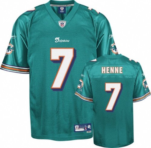 Chad Henne Aqua Reebok NFL Premier Miami Dolphins Jersey - XX-Large