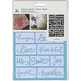 Momenta Adhesive Stencil, 6" by 8", Beautiful Words