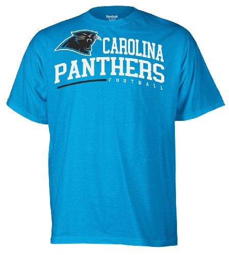 NFL Men's Carolina Panthers Arched Horizon Tee Shirt (Blue, X-Large)