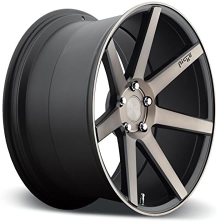19" Niche Verona M150 19x8.5 Front and 19x8.5 Rear Black & Machined with Dark Tint Concave Wheels Fits Acura Toyota 5x114